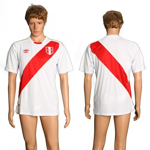 Peru Blank Home Soccer Country Jersey